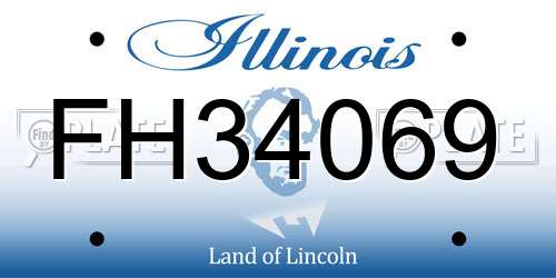 FH34069 Illinois License Plate