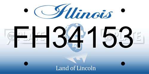 FH34153 Illinois License Plate