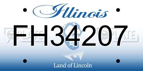 FH34207 Illinois License Plate