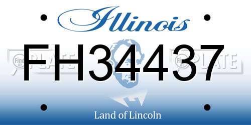 FH34437 Illinois License Plate
