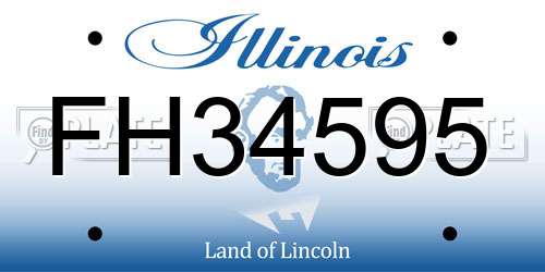 FH34595 Illinois License Plate