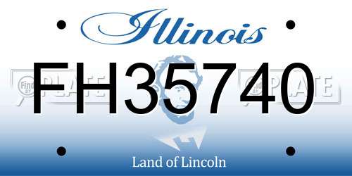 FH35740 Illinois License Plate