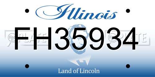 FH35934 Illinois License Plate