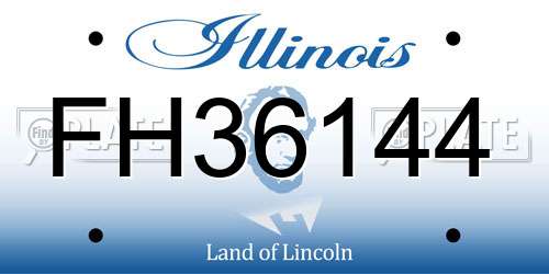 FH36144 Illinois License Plate