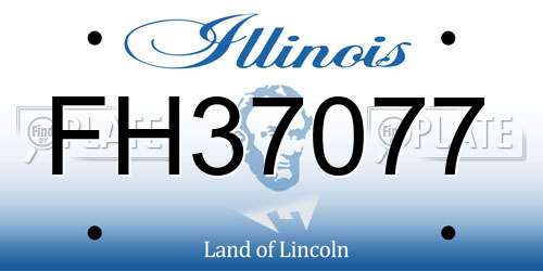 FH37077 Illinois License Plate