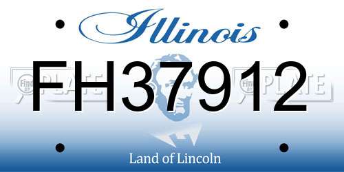 FH37912 Illinois License Plate