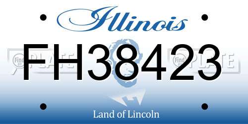 FH38423 Illinois License Plate