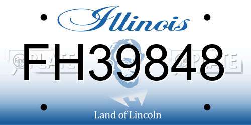 FH39848 Illinois License Plate