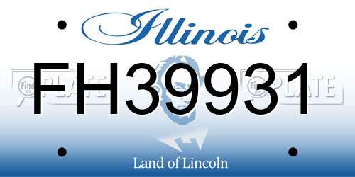FH39931 Illinois License Plate