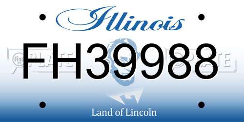 FH39988 Illinois License Plate