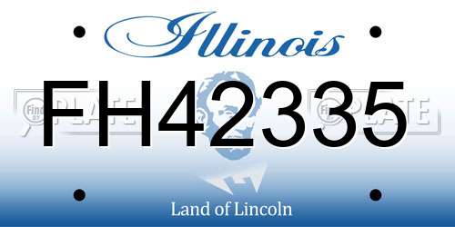 FH42335 Illinois License Plate