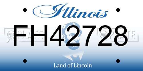 FH42728 Illinois License Plate