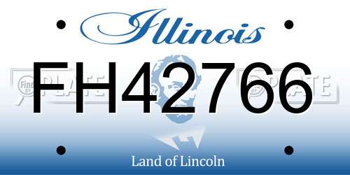 FH42766 Illinois License Plate