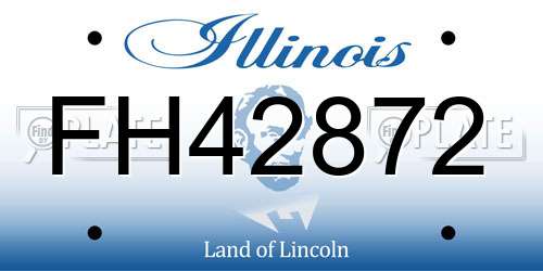 FH42872 Illinois License Plate