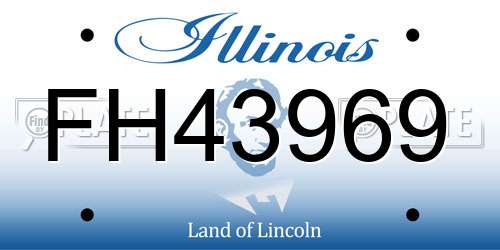 FH43969 Illinois License Plate