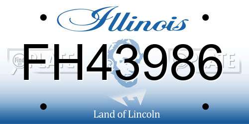 FH43986 Illinois License Plate