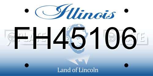 FH45106 Illinois License Plate
