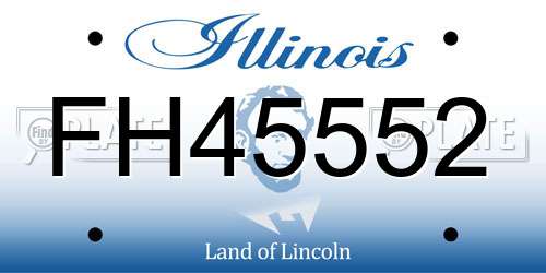 FH45552 Illinois License Plate