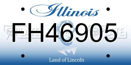 FH46905 Illinois License Plate