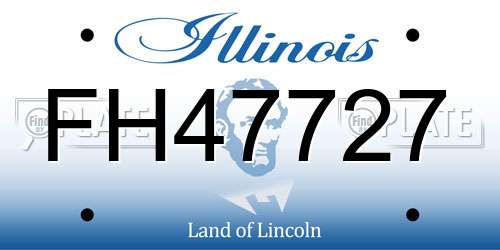 FH47727 Illinois License Plate