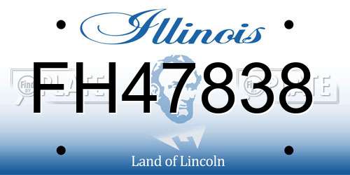 FH47838 Illinois License Plate