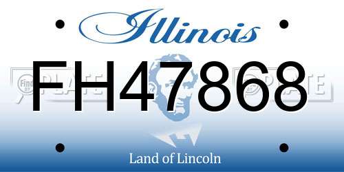 FH47868 Illinois License Plate