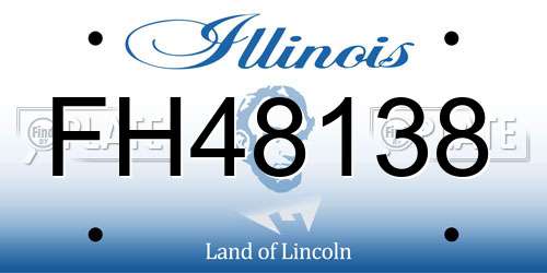FH48138 Illinois License Plate