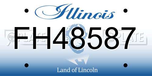 FH48587 Illinois License Plate