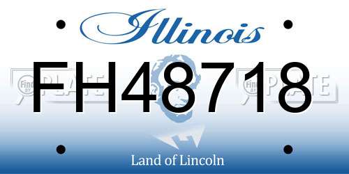 FH48718 Illinois License Plate