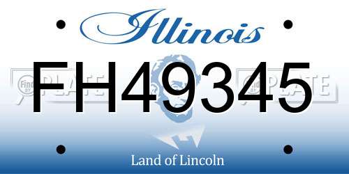 FH49345 Illinois License Plate