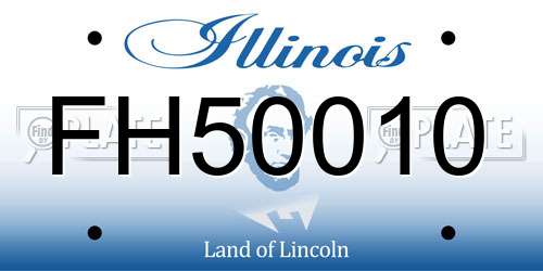FH50010 Illinois License Plate