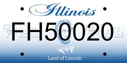 FH50020 Illinois License Plate