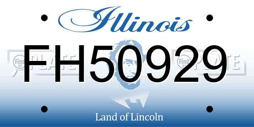 FH50929 Illinois License Plate