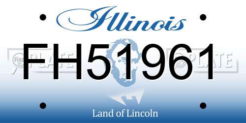FH51961 Illinois License Plate