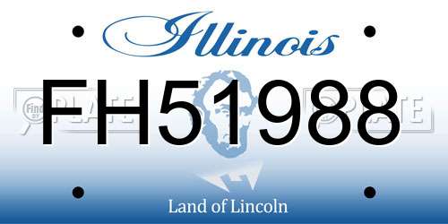 FH51988 Illinois License Plate