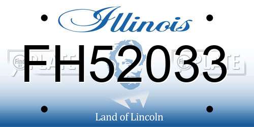 FH52033 Illinois License Plate
