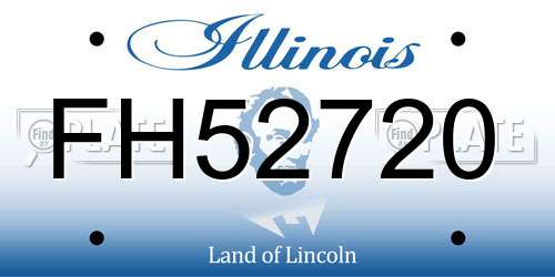 FH52720 Illinois License Plate