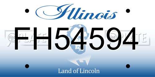 FH54594 Illinois License Plate