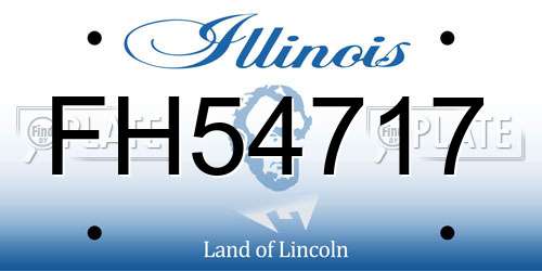 FH54717 Illinois License Plate