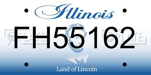 FH55162 Illinois License Plate
