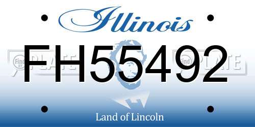 FH55492 Illinois License Plate