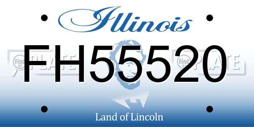 FH55520 Illinois License Plate