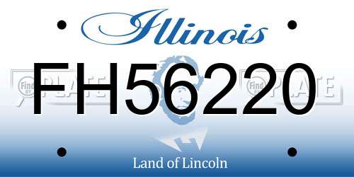 FH56220 Illinois License Plate