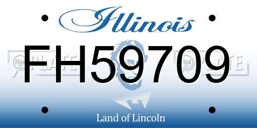 FH59709 Illinois License Plate
