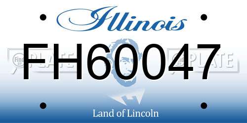 FH60047 Illinois License Plate