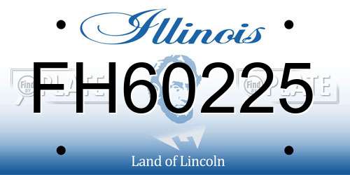 FH60225 Illinois License Plate
