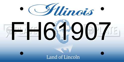 FH61907 Illinois License Plate