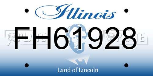 FH61928 Illinois License Plate