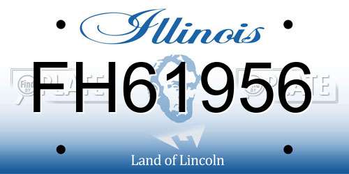 FH61956 Illinois License Plate