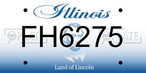 FH6275 Illinois License Plate